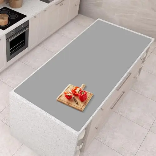 AECHY large silicone counter mat protecting kitchen island