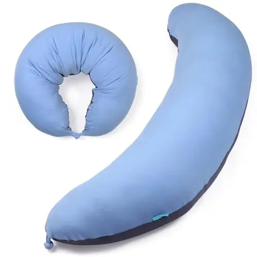 Compact C-Shaped Pillow for Side Sleeping & Support