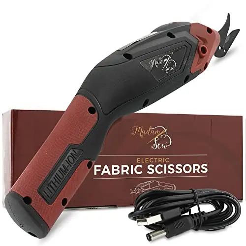 Madam Sew red cordless electric scissors for fabric cutting