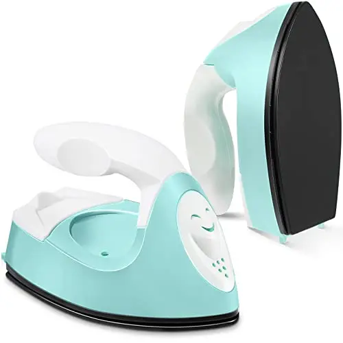 Honoson mint green mini craft iron with charging base
