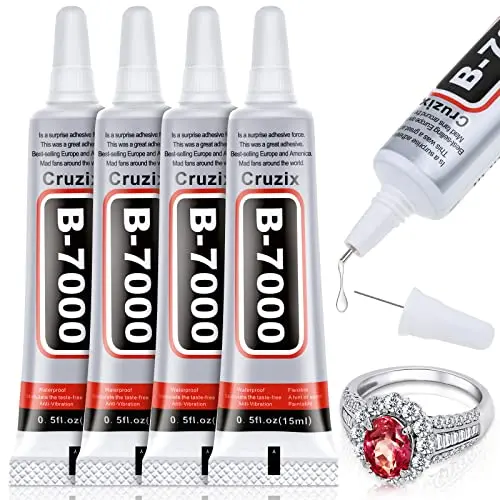 CRUIZIX B-7000 clear glue tubes for rhinestone crafts and fabric applications
