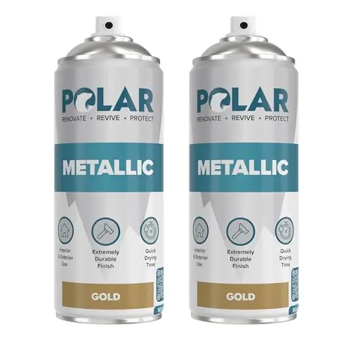 Polar Metallic Gold Spray Paint for indoor and outdoor metal
