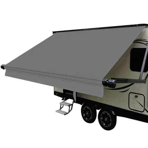 Dulepax RV awning fabric replacement in grey color
