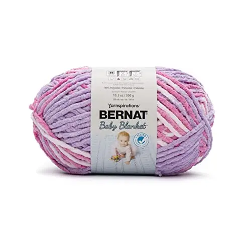 Bernat Baby Blanket yarn ball in Pretty Girl color