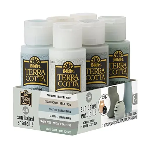 FolkArt Terra Cotta Acrylic Paint Set in Sun-Baked earthy tones