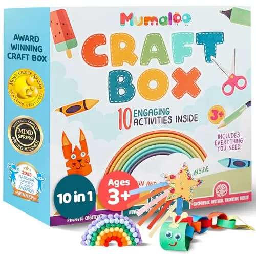 Mumaloo surprise craft box with individually packaged art projects for kids