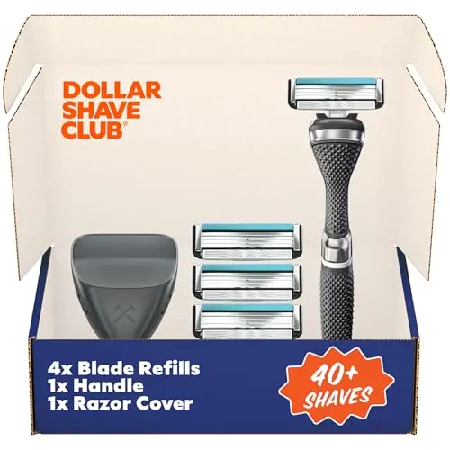 4-Blade Manual Razor with Refill & Travel Cover