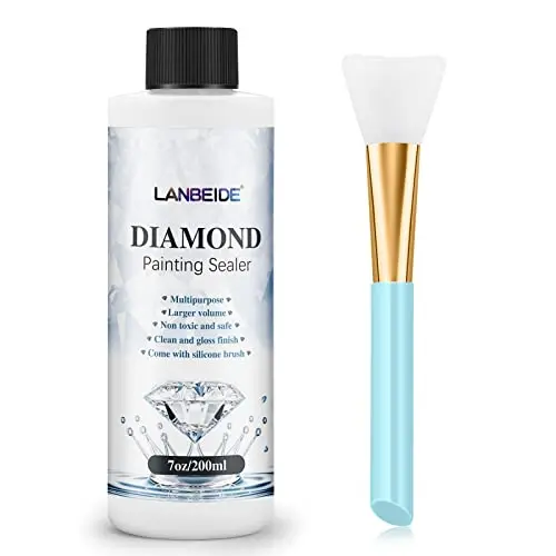 LANBEIDE diamond painting sealer with silicone brush