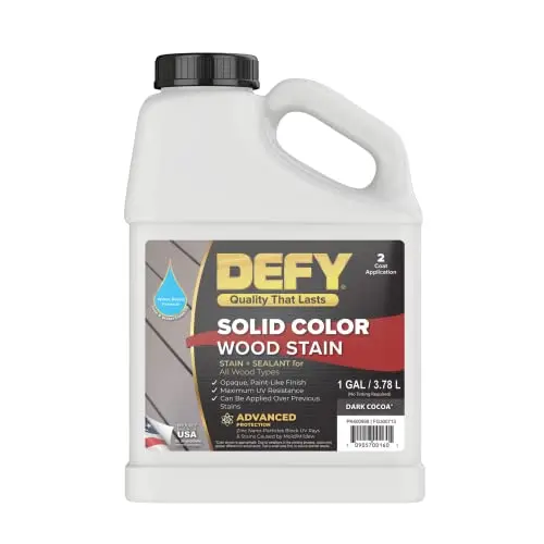 DEFY Solid Color Wood Stain in dark cocoa color
