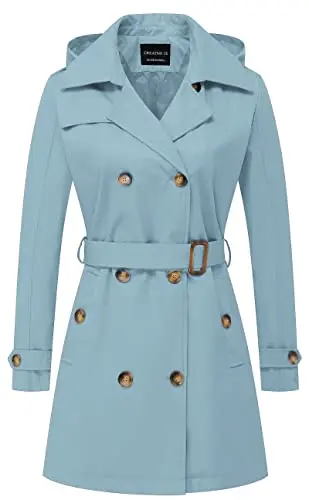 Plus Size, Water-Repellent, Detachable Hood