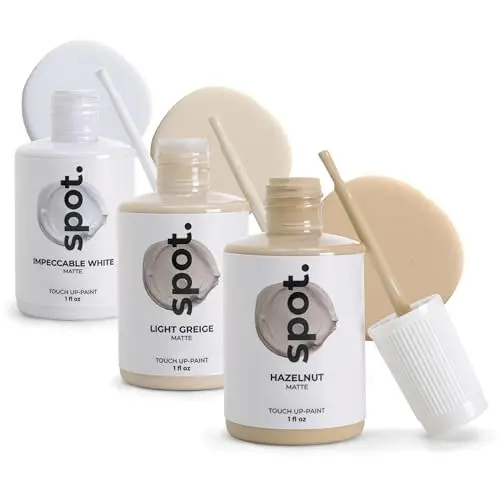 spot. touch-up paint kit with three beige shades for wall repairs