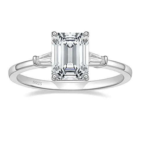 Classic 3-Stone Emerald Cut CZ Band