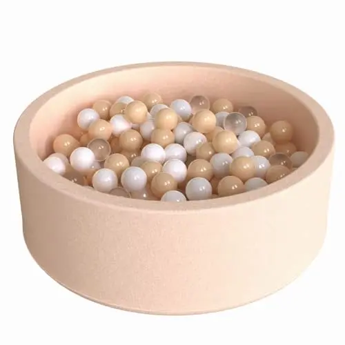 35" Premium CPSIA Certified Foam Pit (Beige, No Balls)