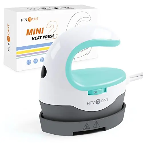 HTVRONT mint green mini heat press machine