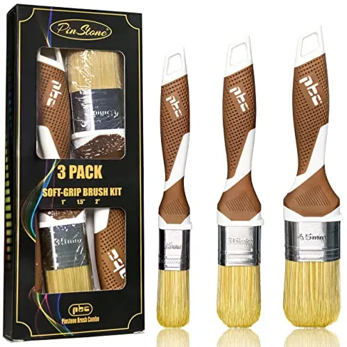 PinStone 3-pack professional paint brushes for furniture and cabinets
