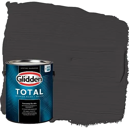 Glidden Total Interior wall paint and primer in black eggshell finish