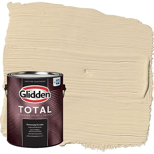 Glidden Total Exterior Paint in Almond Cream flat finish