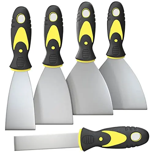 Rerdeim 5-piece putty knife set with different sizes for various tasks