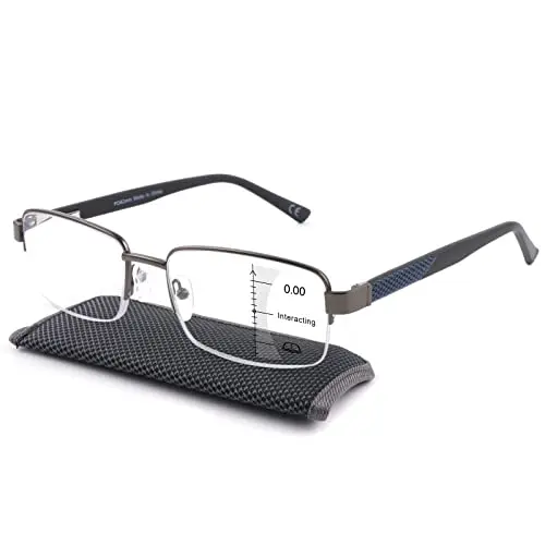Metal Frame Blue Light Progressive Readers