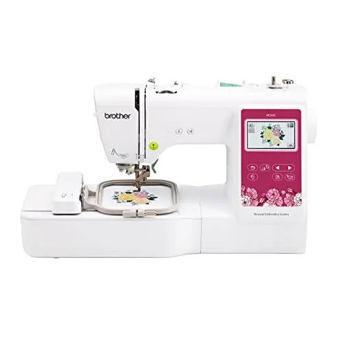 Brother PE545 compact embroidery machine with touchscreen display