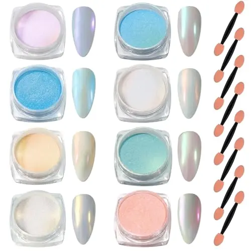 8-Color Aurora Iridescent Pigment Kit