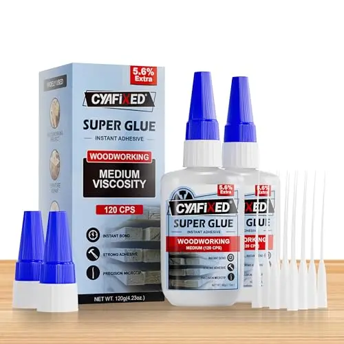 CYAFIXED Wood Super Glue bottle with anti-clog cap