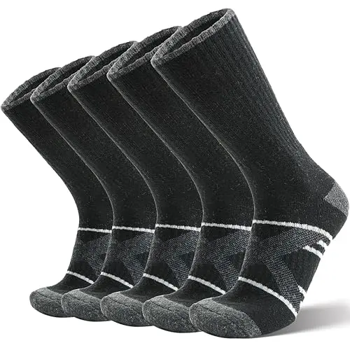 Thermal Hiking Boot Socks, 5 Pairs