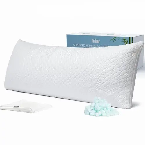 Adjustable Shredded Memory Foam Pillow, Cooling Cover
