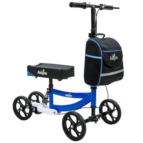 Shock-absorbing aluminum scooter with big wheels