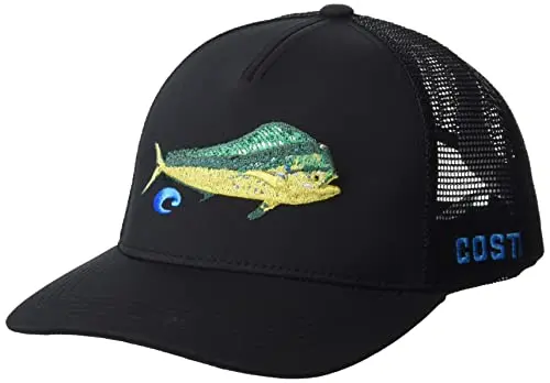 Stitched Trucker Hat, Black