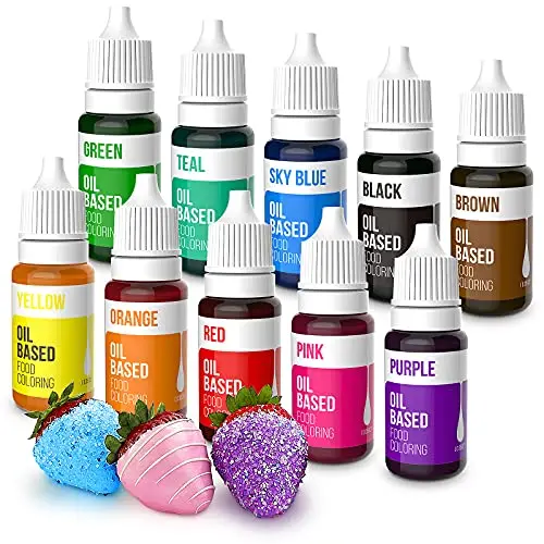 10-Color Oil Food Dye Set for Candy Melts