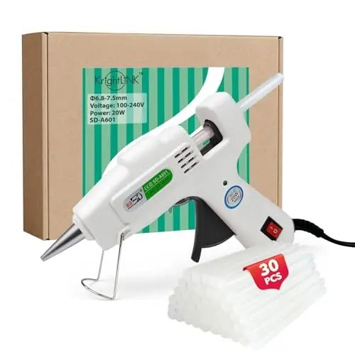 Krightlink hot glue gun kit with glue sticks and ergonomic design
