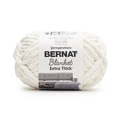 Bernat Blanket Extra Thick yarn in vintage white