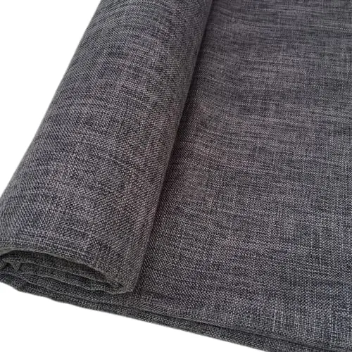 TinaKim Canvas Upholstery Fabric in dark gray color