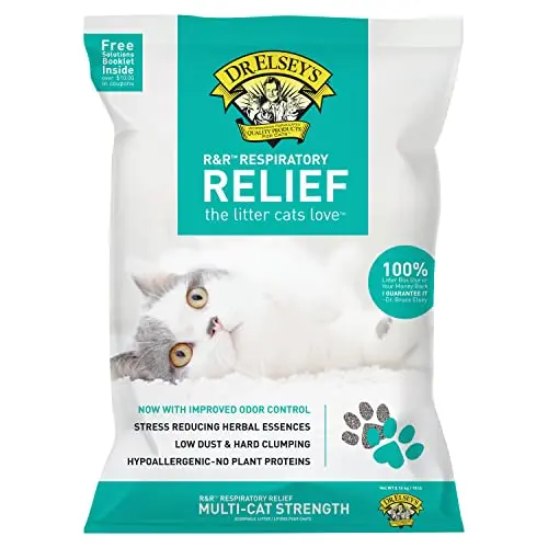 Low dust, stress-relief clay for sensitive cats