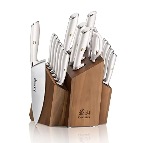 High-End Forged German Steel, Contemporary White Block
