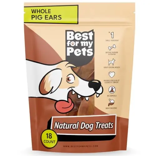 Whole Pig Ear Chews (18 Pack)
