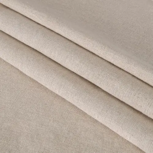 LOVOUS natural color muslin linen fabric for embroidery and punch needle