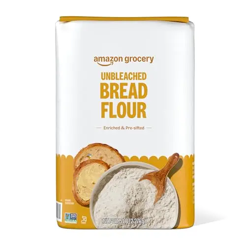 Amazon Grocery unbleached bread flour in 5 pound bag