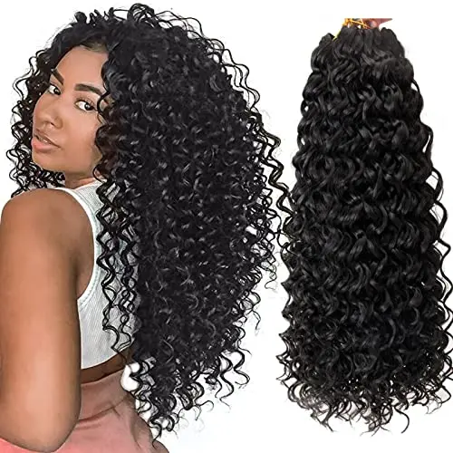 YXCHERISHAIR curly crochet hair with deep ocean water wave pattern and shiny appearance