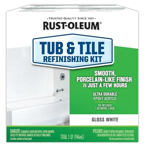 Rust-Oleum Tub and Tile Refinishing 2-Part Kit in gloss white
