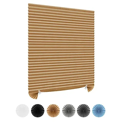 Cordless Cut-to-Size Stick On (Brown, 24"W x 59"L)