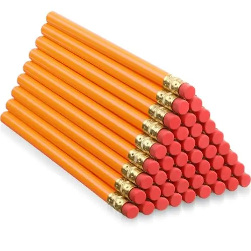 Fainne jumbo wooden carpenter pencils in orange with black core