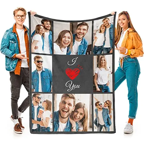 Custom Soft Fleece Blanket with Photos