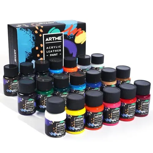 ARTME acrylic leather paint set with 20 colors