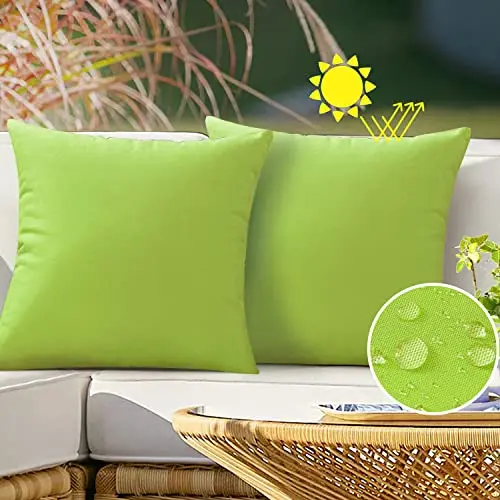 VAKADO green outdoor waterproof pillow covers