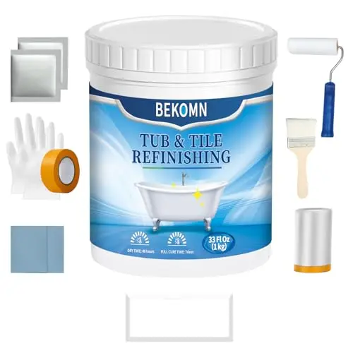 BEKOMN Tub and Tile Paint Refinishing Kit with tools included