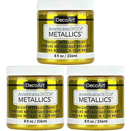 DecoArt Americana Decor Metallics paint jars in 24K Gold