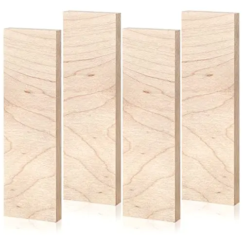 Chunful curly maple wood knife handle scales with natural grain patterns