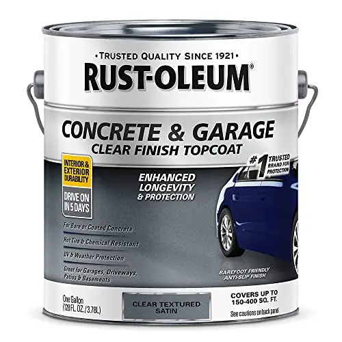 Rust-Oleum concrete and garage floor paint topcoat in clear satin